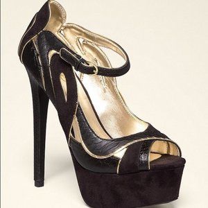 bebe Clarissa Platform High Heel Pump Black 7
